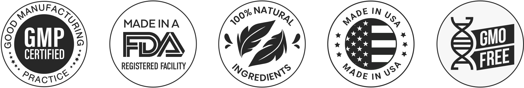 ProDentim Certifications - FDA Registered, GMP Certified, 100% Natural, Made in USA, Non-GMO